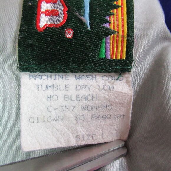 Vintage LL Bean Jacket Womens Large Red Down Bomber Nylon Coat USA Made 80s Zip - Picture 11 of 12